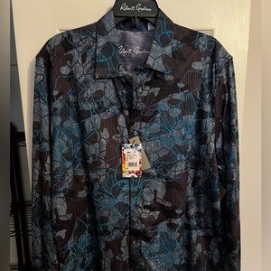 Robert Graham NWT XXL with embroidery.